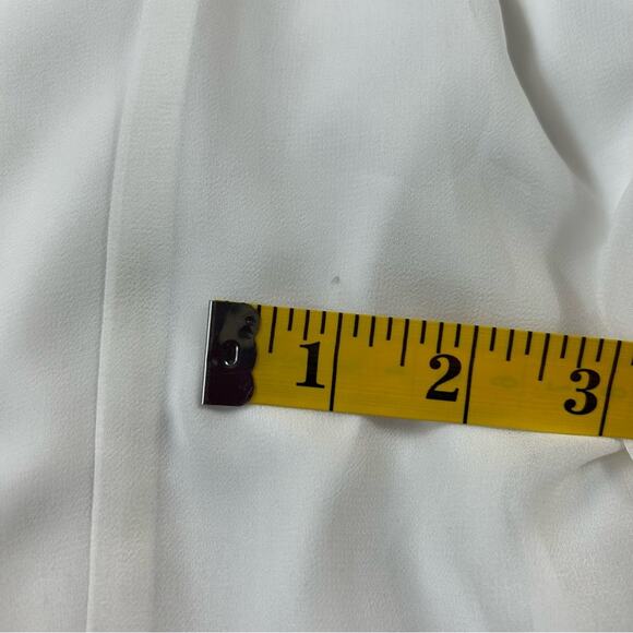 Jodi Kristopher chiffon and bead white fit and flare dress, size 9 - Picture 12 of 12